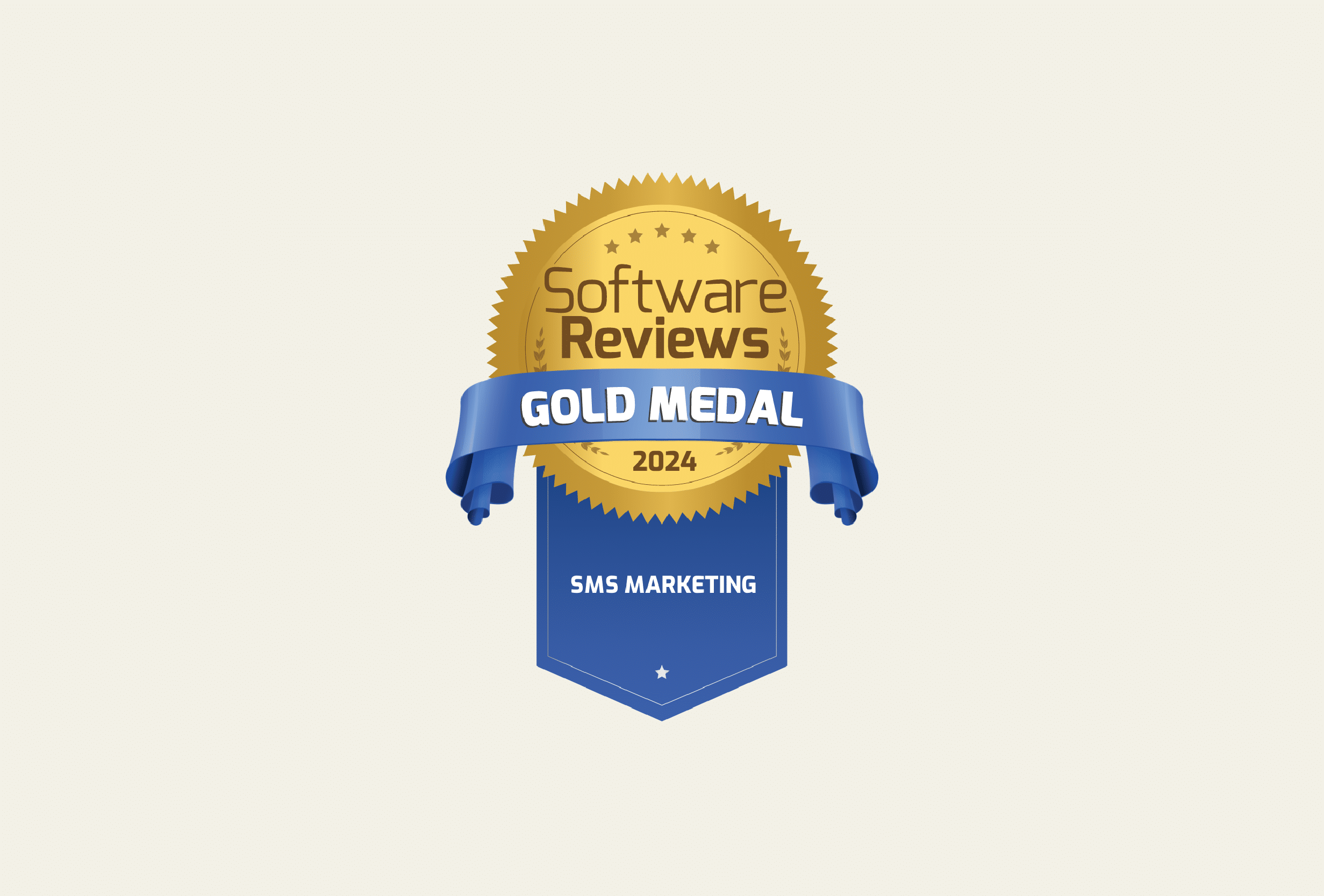 Software Reviews Gold Medal 2024 SMS Marketing