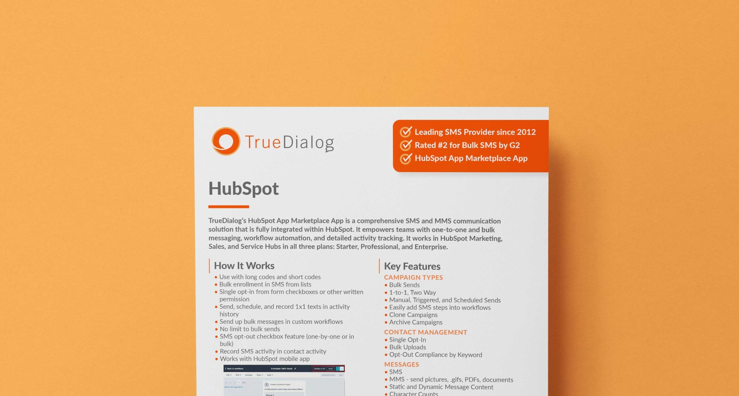 Hubspot Datasheet