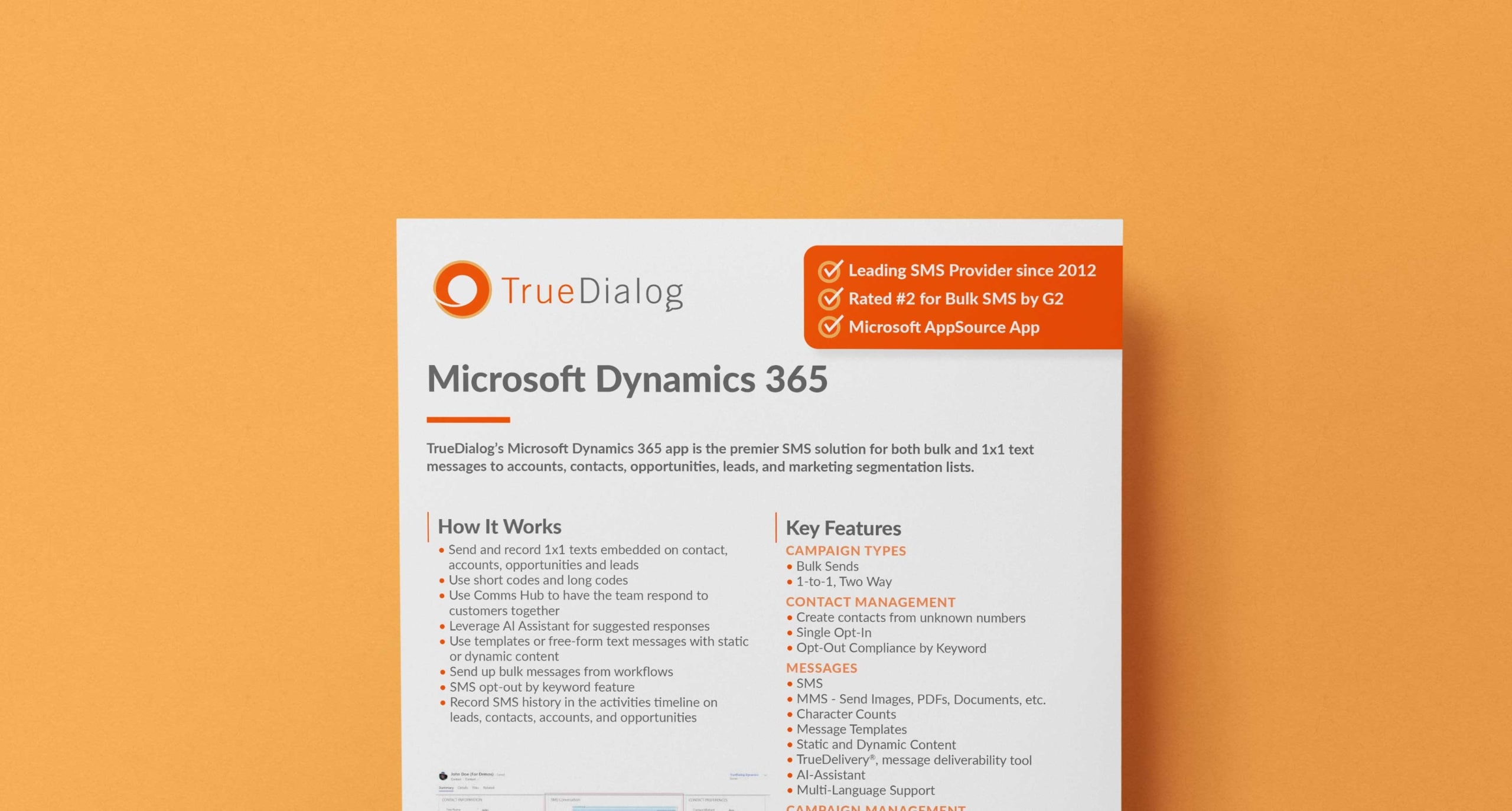 Microsoft Dynamics 365 Datasheet
