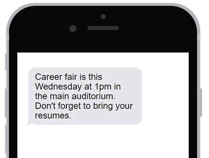 University-School-Text-Messaging-Example-career-fair