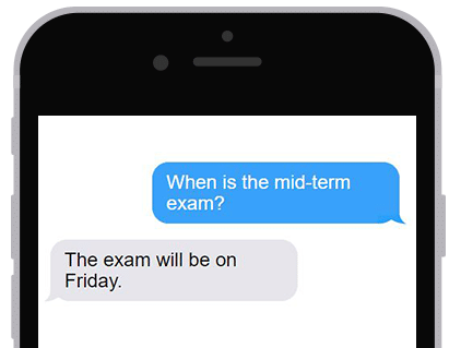 University-School-Text-Messaging-Example-class-questions