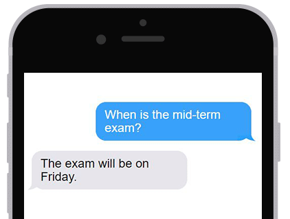 University-School-Text-Messaging-Example-class-questions