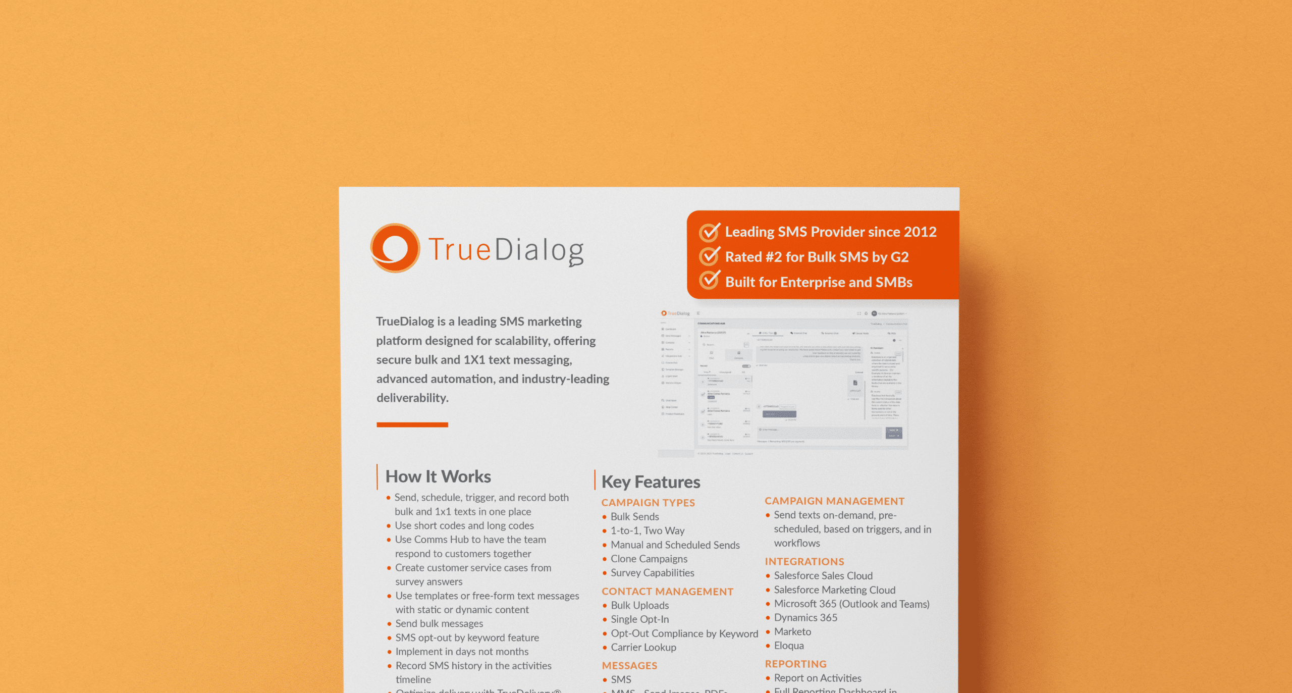 TrueDialog Datasheet