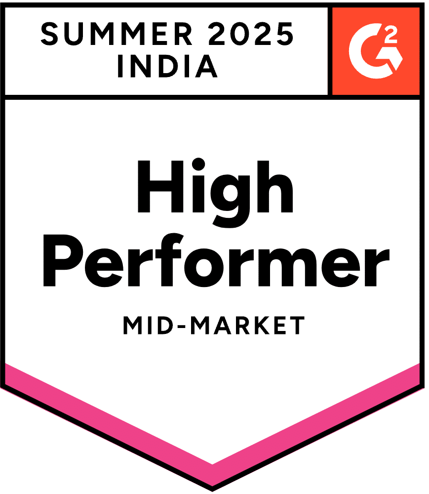 G2 Summer 2025 India High Performer Mid-Market Badge
