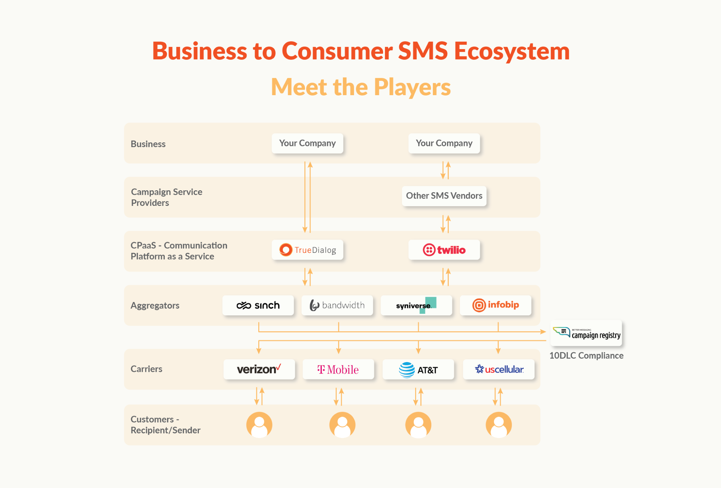 Meet the Players in the SMS Ecosystem: How Long Code Business Texts Reach Your Audience