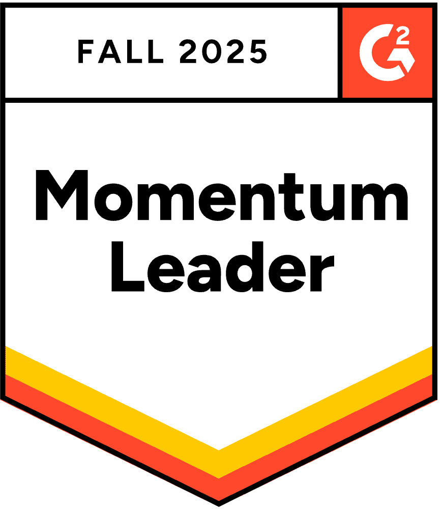 G2 Award Badge Momentum Leader Fall 2025.