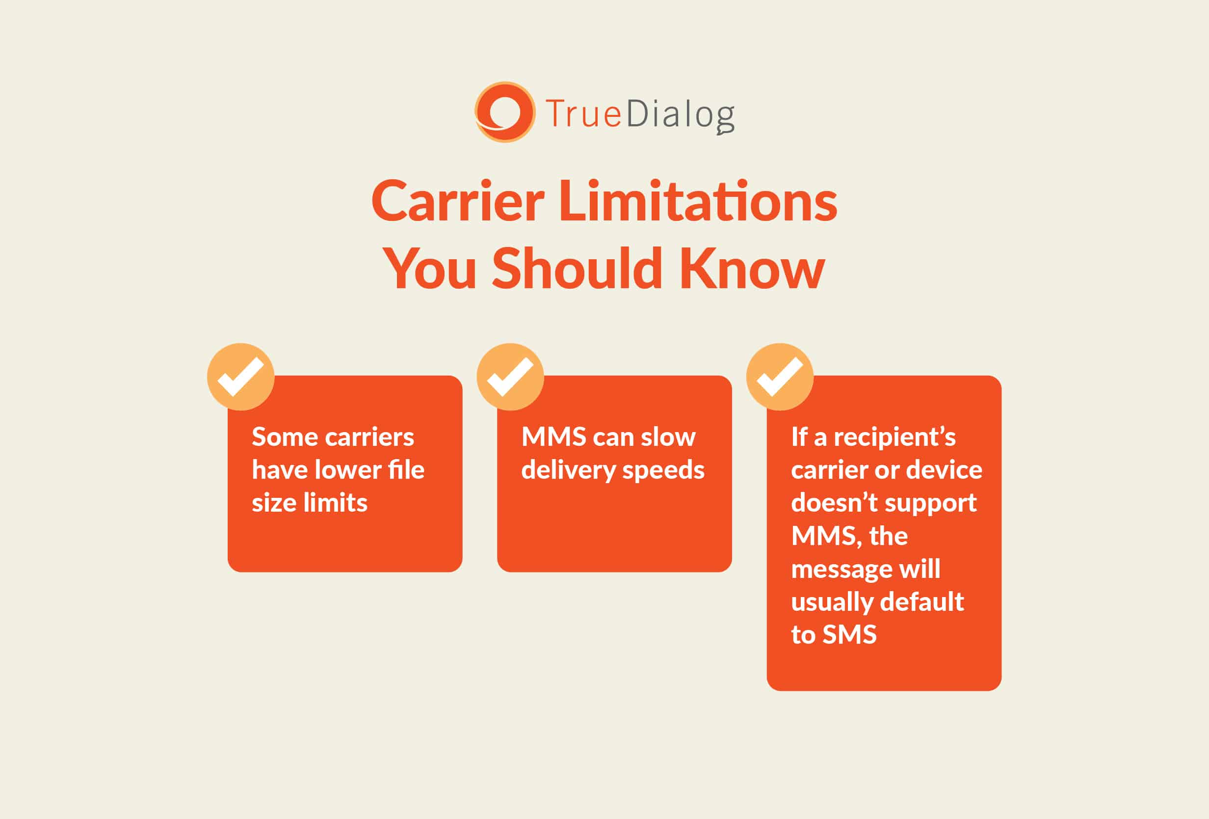 A checklist of limitations by some carriers to observe when sending a long text message.