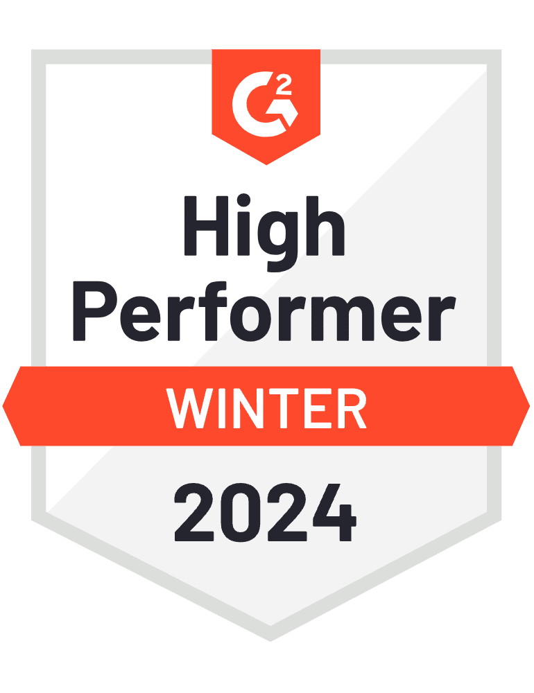 G2 awards badge winter 2024 high performer