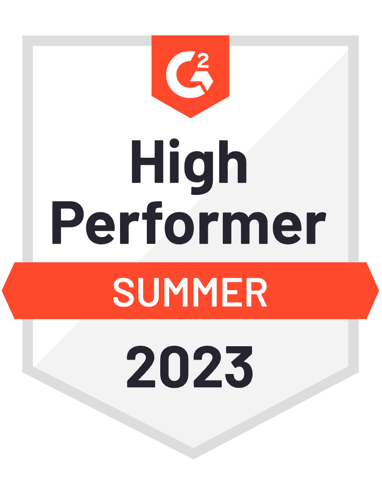 G2 awards badge summer 2023 high performer