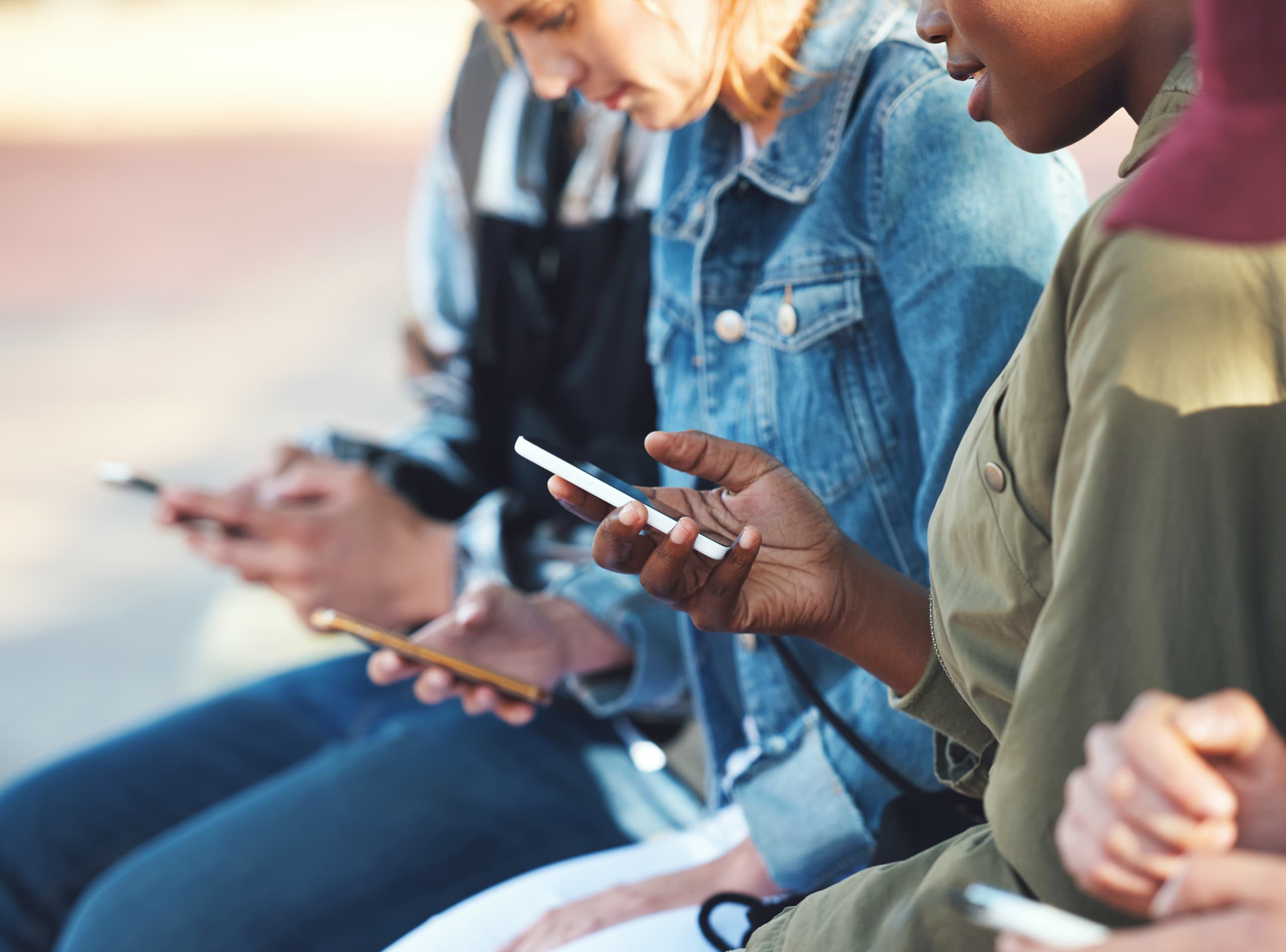 Mobile users engaging with enterprise text messaging software