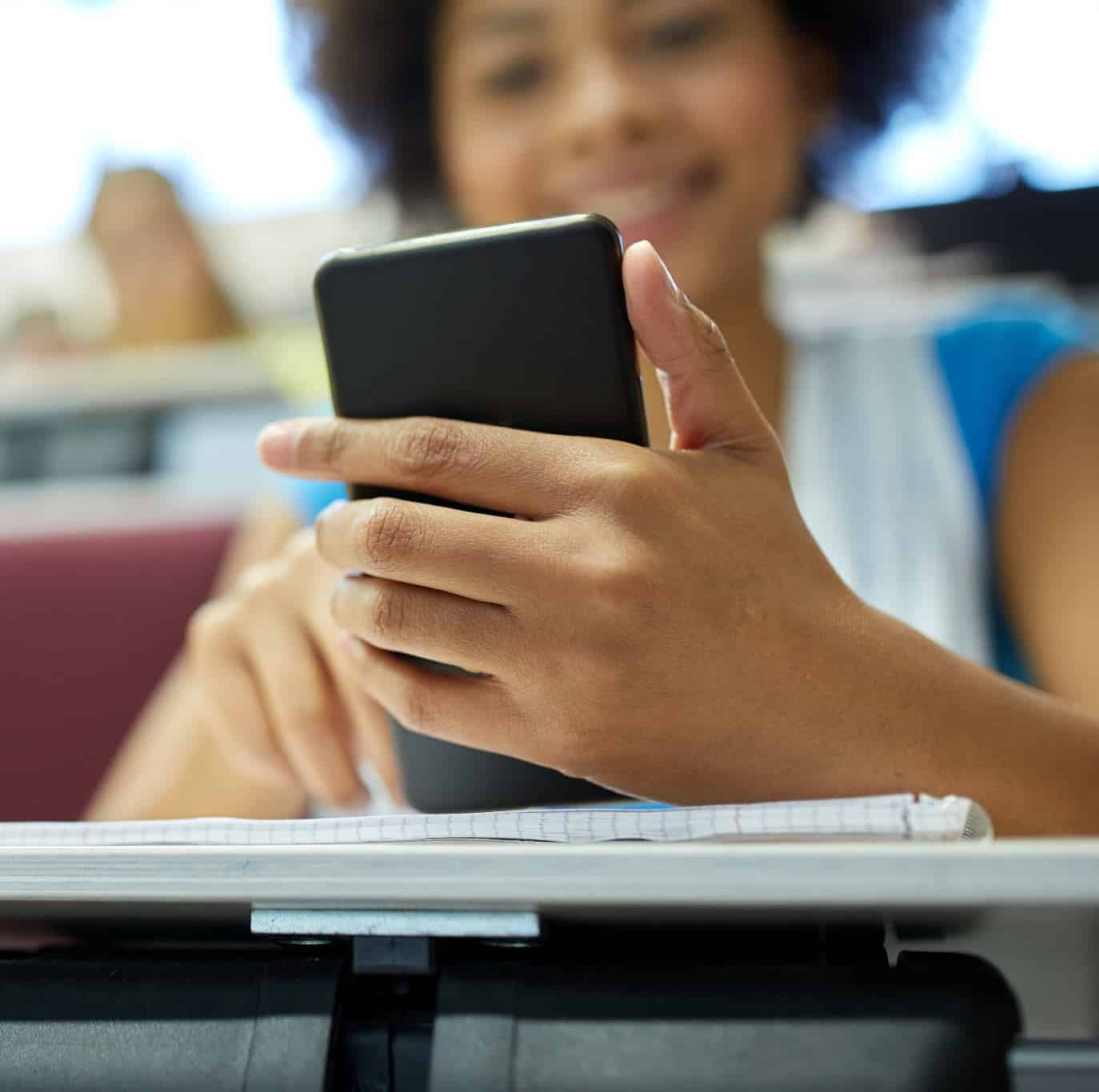 University wide text alert being delivered to student