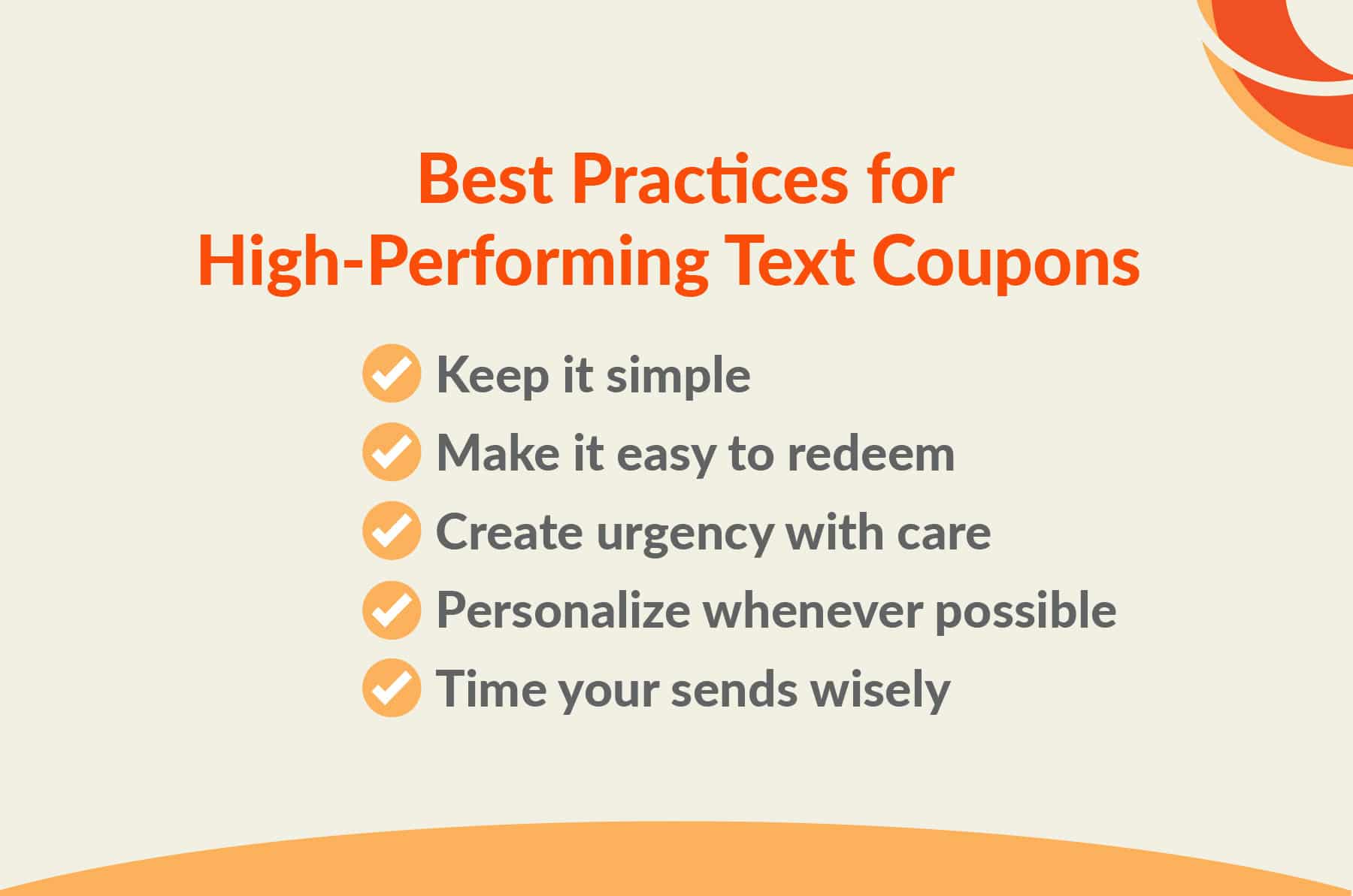 Best practices for high performing text coupons
