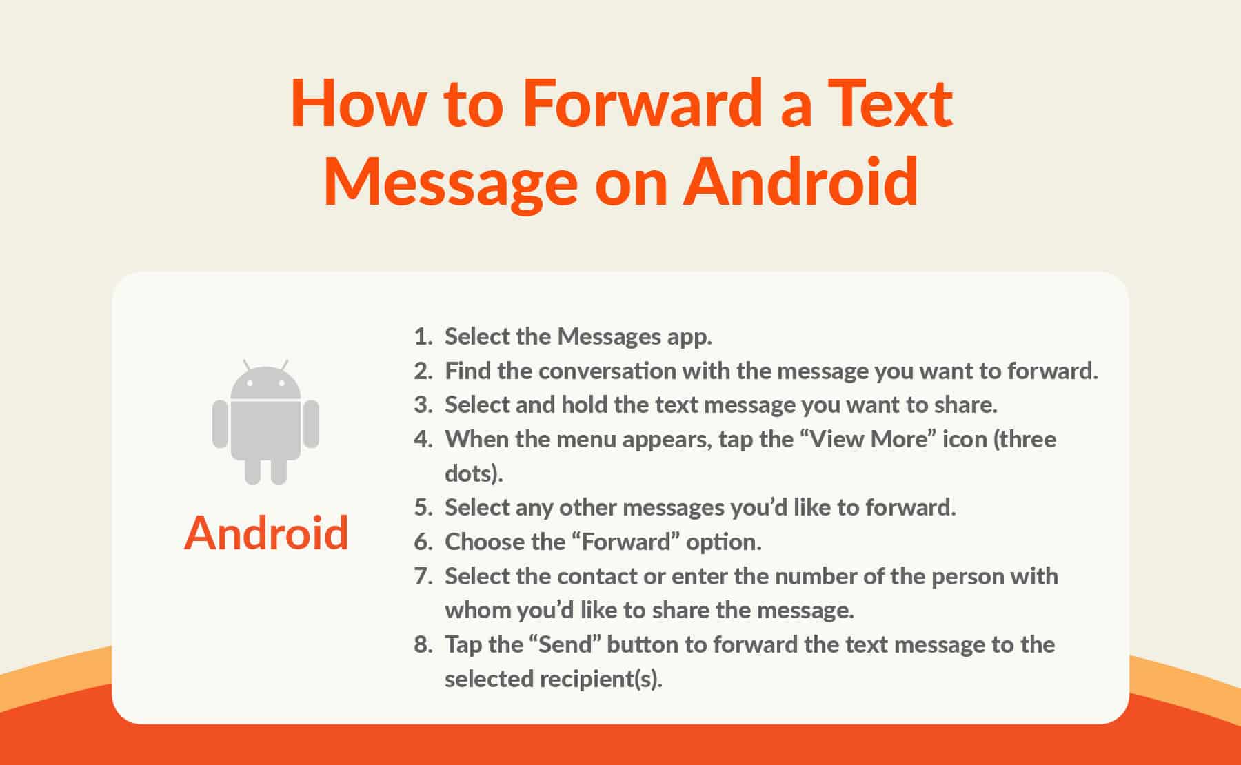 How to forward a text from Android