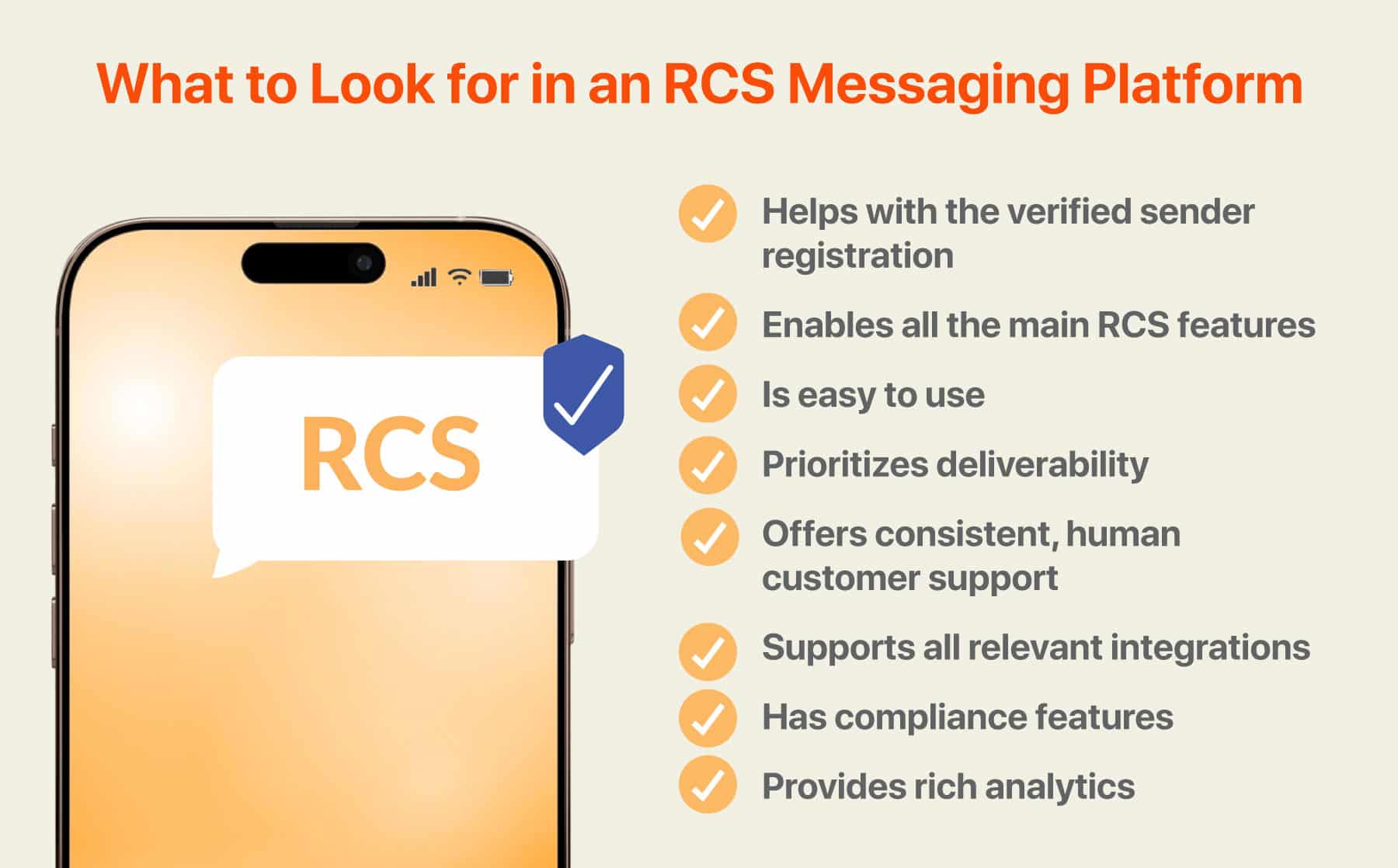 A list of what to look for in an RCS chat messaging platform