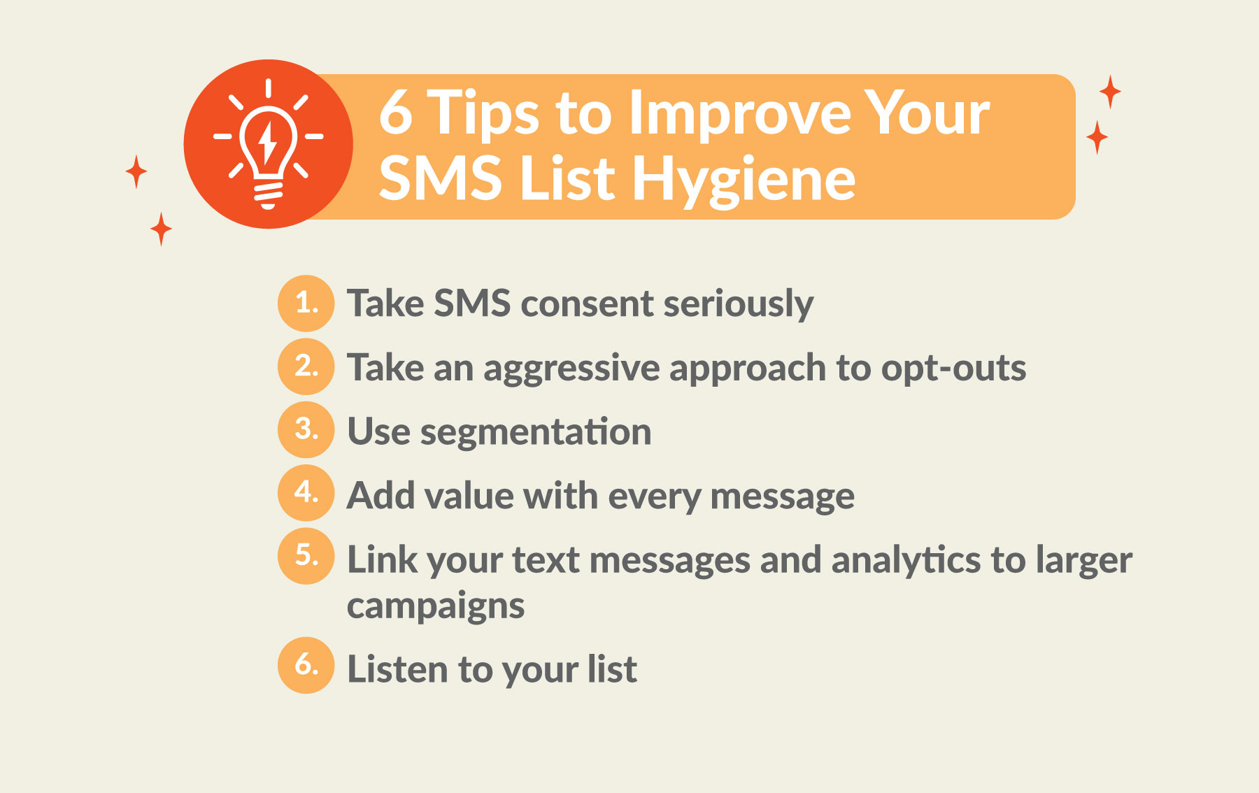 6 tips to improve your sms list hygiene