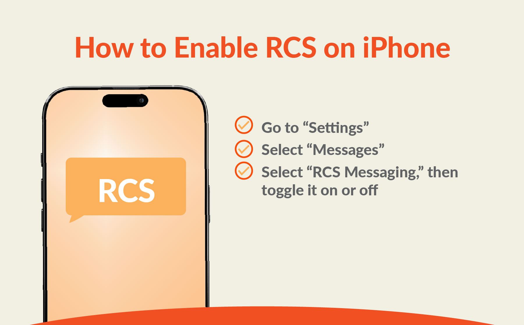 how to enable RCS on iphone